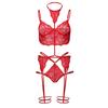 New Sexy Lady Lace Flower Bra No Steel Ring Bra Thong Set Underwear Pajamas