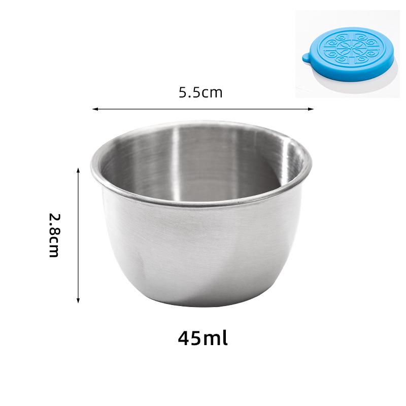 304 Stainless Steel Mini Sauce Cup with Sealed Silicone Lid for Outdoor Salad Dipping