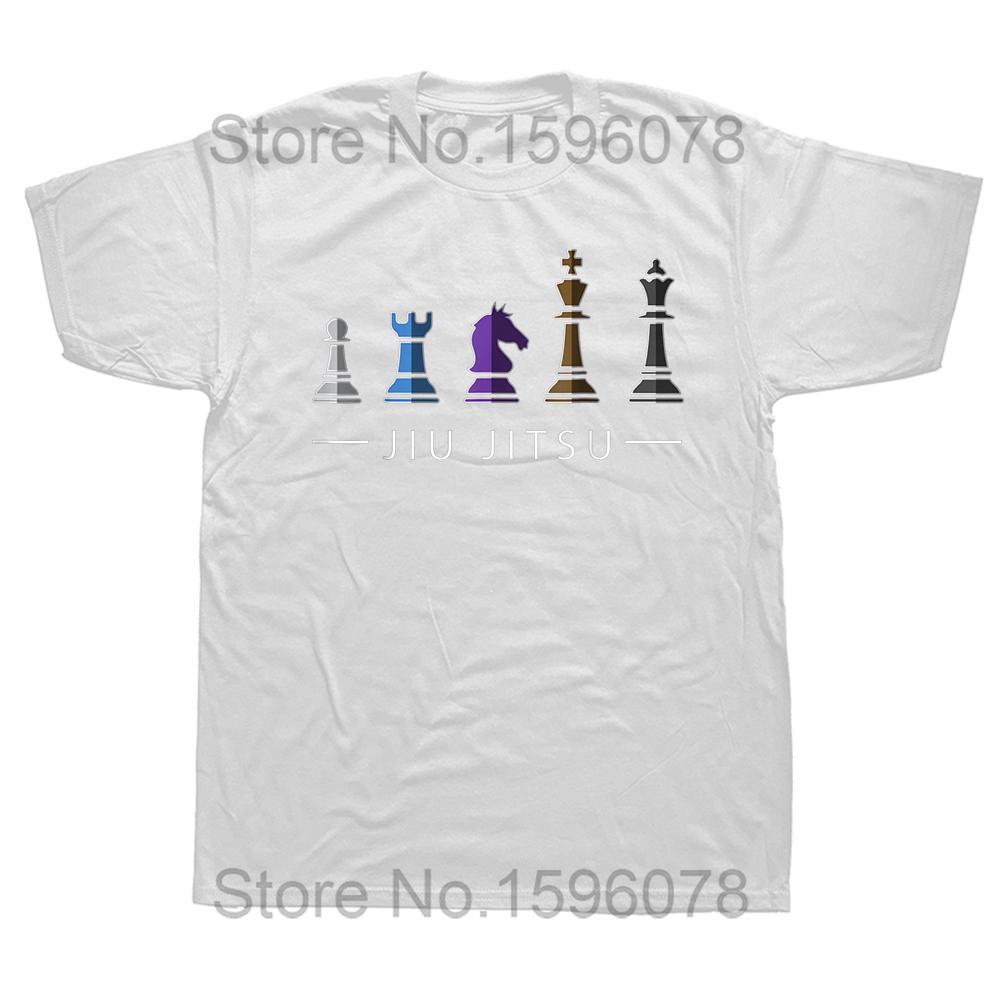 BJJ Бразильское Джиу-Джитсу Шахматный Пояс Футболки Бойца Графический Хлопок Уличная Одежда Короткий Рукав Подарки на День Рождения Летняя Футболка