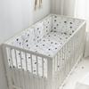 6Pcs Crib Liner Anti-Collision Breathable Cushioned Padded for Baby Crib Bumper Adjustable Washable