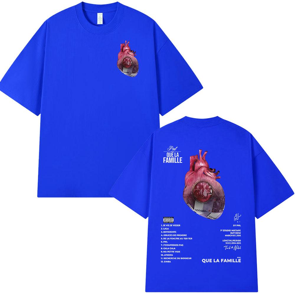 Французский рэпер PNL Que La Famille Le Monde Chico Альбом Футболка Мужская Женская Хип-хоп Мода Хлопковые Футболки с коротким рукавом Streetwear