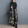 Spring and Summer New Fashion Irregular Patchwork Color Block Shirt Dress Loose Casual Oversized Chiffon Dress