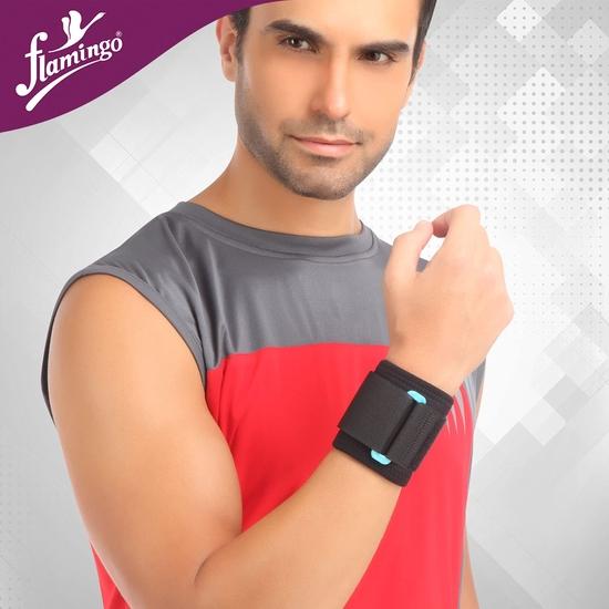 Flamingo Бинт для запястья - неопреновый, черный, универсальный, упаковка 1 шт.