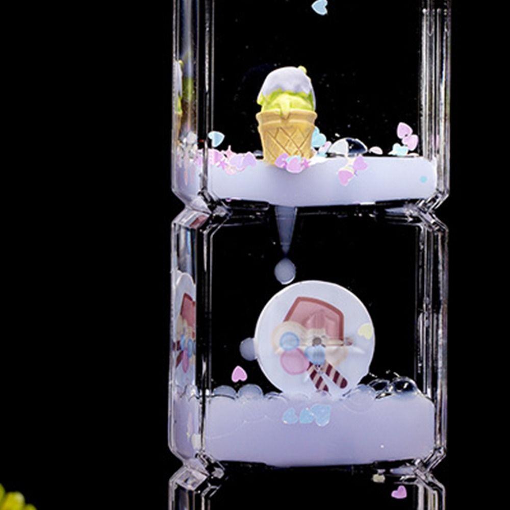 Креативные Жидкие Песочные Часы Акриловые Милые Кролики Настольные Украшения Мороженое Цветные Песочные Часы Таймер Настольные Декоративные Принадлежности
