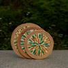 Round Rattan Weaving Coaster Handwoven Tea Cup Mats Tea Ceremony Shell Mats  Home Decor