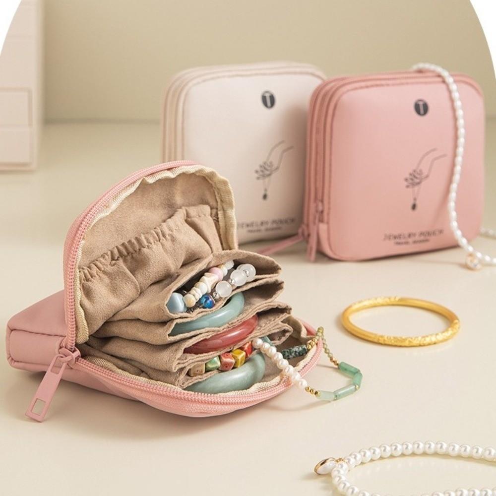 Waterproof Jewelry Storage Bag Multi-layer Jewelry Organizer Zipper Jewelry Bag Photo Props