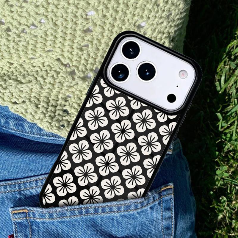 Japanese Style Floral Texture Phone Case For iPhone 17 AIR 16 Pro Max 15 14 Pro 11 12 13 Shockproof Silicone Cover