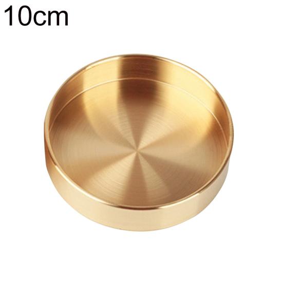 Круглый медный лоток для хранения, настольный органайзер для ювелирных изделий и всякой всячины, блюдо для украшения дома