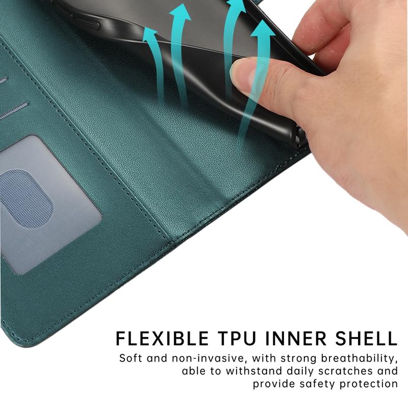 Магнитный чехол-бумажник с тиснением и геометрическим рисунком для iPhone Samsung Google Xiaomi Redmi, откидной кожаный чехол с отделениями для карт