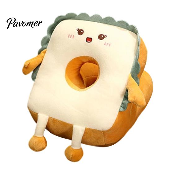 Сжимаемая дорожная подушка в форме тоста, подушка для дневного сна, легкая, для сна лицом вниз, плюшевая, компактная, милая игрушка, для офиса и класса