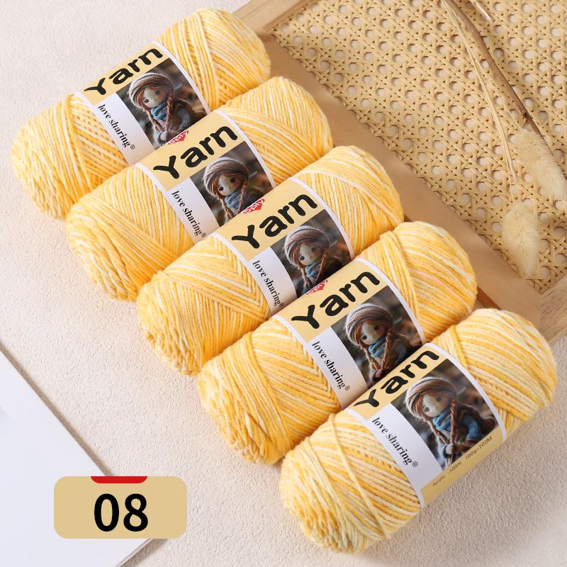500g Gradient Dyed Colorful Yarn, Rainbow Yarn with Multiple Colors,