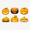Feliz Dia De Halloween Halloween Jack O' Lantern Iron On Heat Transfer Printing Vinyl Patches Sticker for Clothes DIY Appliques Washable Patches