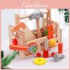 Toolbox Wooden Repair Screw Nut Disassembly Assembly Tool Table Children Toy