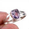Кольцо из натурального розового аметиста с драгоценным камнем ручной работы из цельного серебра 925 пробы S.5.5 T1M96