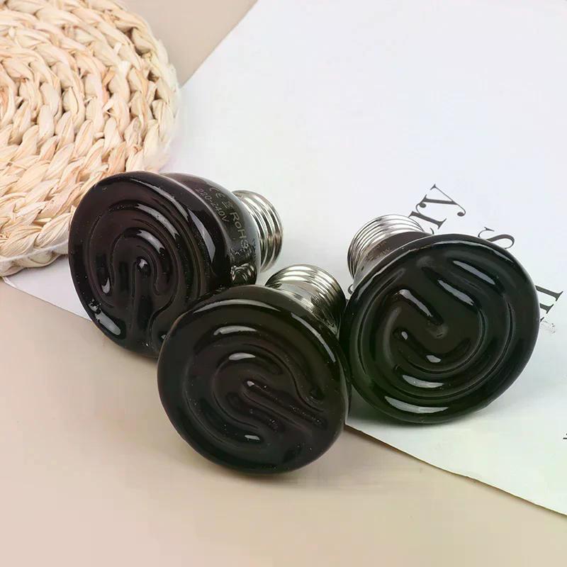 1 шт. Коробка для рептилий, без света, керамическая лампа дальнего инфракрасного обогрева E27, маленькая мини-лампа обогрева 25 Вт 50 Вт 75 Вт, мини-лампа обогрева для питомцев