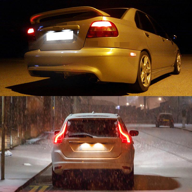 Led Car License Plate Light 12V White Light For Volvo S40 S60 S80 Xc70 Xc60