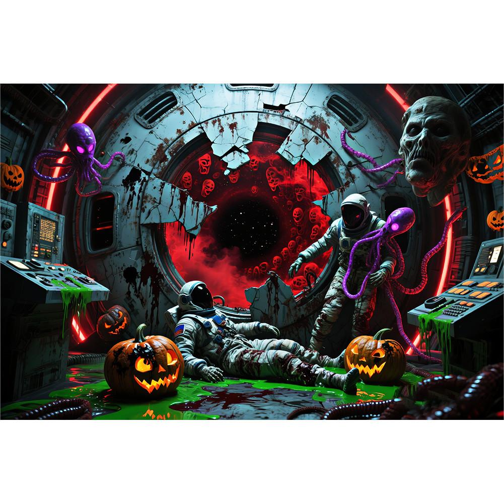 Horror Haunted House Tapestry Photography Background Halloween Vampire Scary Ghost Photo Studio Portrait Decor Backdrop