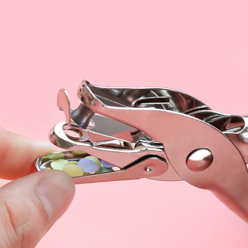 Single Hole Puncher Loose Leaf Binder Rings Small Metal Office Book Rings Single Hole Puncher for Index Cards Scrapbooks