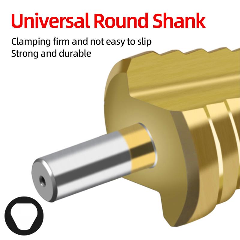 6Pcs HSS Steel Titanium Step Drill Bit Set 4-12/20/32mm Metal Hole Cutter Wood Cone Core Drilling Hole Saw Tool+3,6,8 Saw Drill