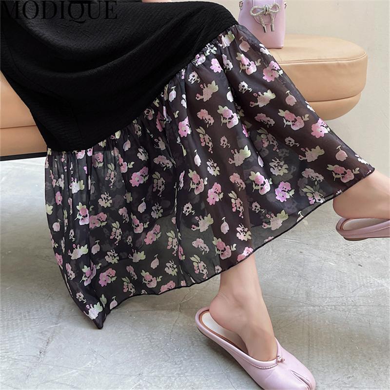 MODIQUE Summer Plus Size New Dress Shirt Women Loose Patchwork Solid Cotton Linen A-Line Dress Casual Female Dresses O-Neck Short Sleeve