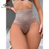 Женские стринги с высокой талией и плоской талией, утягивающие ягодицы, брюки для похудения, женское бесшовное нижнее белье