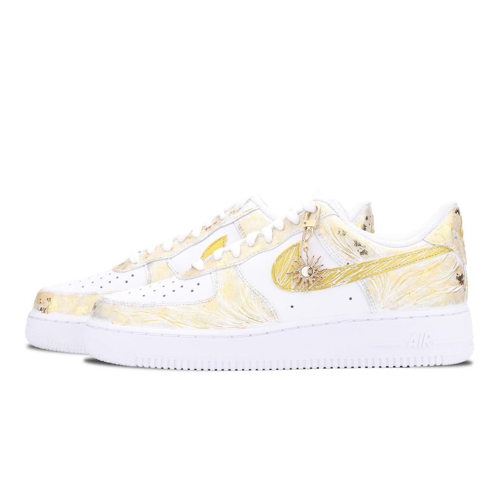 Nike Air Force 1 River Immersed Moon, Sun God Apollo Slip Resistant Abrasion Resistant Low top Skateboard Shoes Unisex CW2288-111(Team445-)
