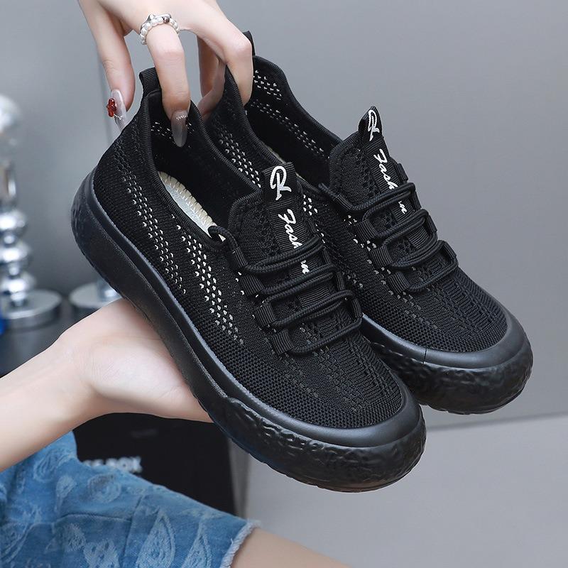 Summer Old Beijing Cloth Shoes Women's Mesh Shoes Hollow Breathable Mesh Casual Sports Shoes Thin Thick-soled Fisherman Shoes Sandals