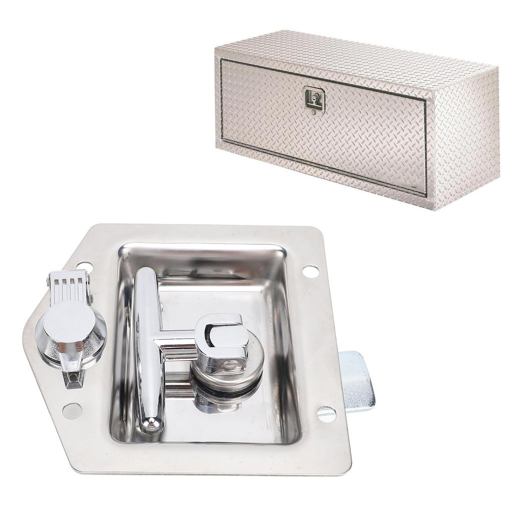 Защелка для ящика для инструментов с Т-образной ручкой 4,9x4,9 дюйма, высокополированная нержавеющая сталь, ручка-замок для ящика для инструментов для автофургона с ключами G