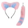 Cat Ears Headband and Faux Tail Keychain Elegant Cosplay Accessories Stylish Pendant for Handbag Backpack Decoration