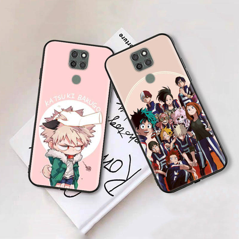 Черный чехол для Xiaomi Poco X6 X4 M5 M6 F5 F6 C65 C55 C50 C51 C40 Pro Redmi 14C A3X 13C 12C 11T 10A 9C Note 7 6 8A Plus W-54 Anime Hero Academia
