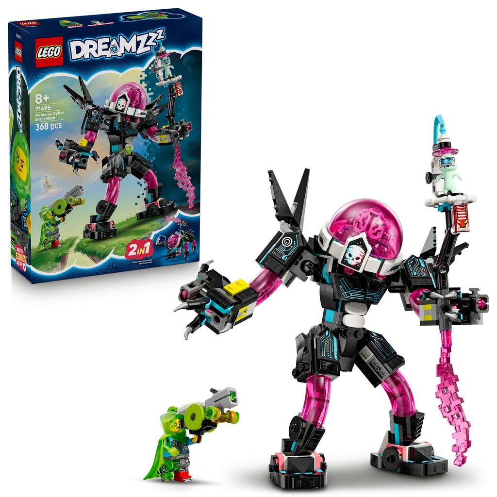 LEGO Мечты Матео против. Меха-игрушка Кибермозг - Подарок на день рождения - Конструктор - Мальчики, Девочки, Дети возрастом 8, 9, 10 лет - Ученики начальной школы - Ба