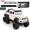 1:22 Mercedes-Benz G63 AMG 6X6 Внедорожник SUV Модель Автомобиля из Сплава Металлическая Литая Игрушки Звук Свет Автомобиль Подарки для Детей A72