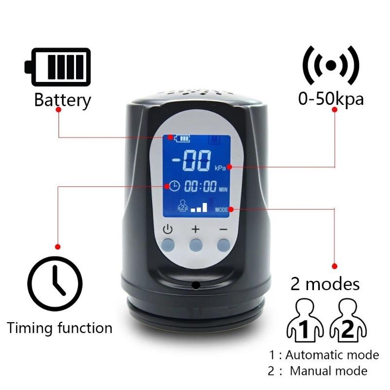 ЖК-дисплей Airplane Cup мужской вакуумный тренажер для эрекции с отрицательным давлением секс-игрушка для взрослых