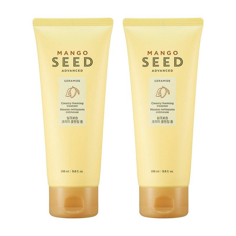 The Face Shop Mango Seed Silk Moisturizing Creamy Cleansing Foam, 150ml, 2 pcs