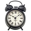 NEXTIME Table Amsterdam Small Table Clock Alarm Clock Stylish Silent Bell European Table Clock Bedroom Compact Small Cool