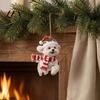 Acrylic Christmas Tree Decor 2 Pcs Dog Ornaments for Tree, 2D Flat Festive Hanging Decoration Holiday with Hat And Scarf Home Decor, Gifts Lover