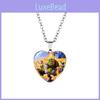 Очаровательное ожерелье-подвеска в форме сердца с драгоценным камнем «Время Шрека» для уникального стиля с красочными вариантами