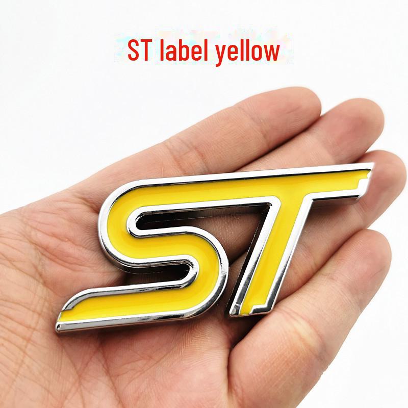 Наклейка на автомобиль Ford New Mondeo Focus Fiesta: Модифицированная наклейка Sports ST Metal Label на заднюю часть.