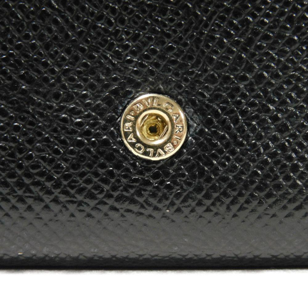 Б/у 11679 Кошелек тройного сложения 288648 7942 RFID IC чип Золотой Компактный кошелек Логотип Клип Черный Унисекс из Японии ОРИГИНАЛ