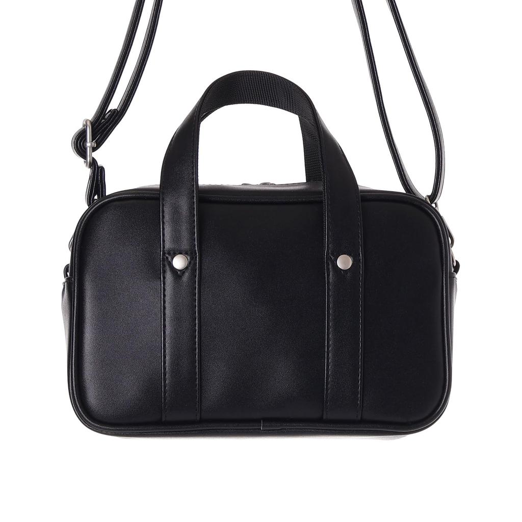 Sanrio Characters School Bag Style Shoulder 14 X X Cm 2-Way Bag, PVC, 23.5 10.5 (Hello Kitty/Black)