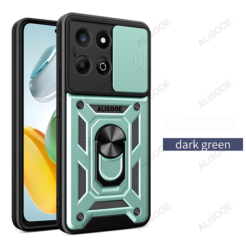 Funda for Honor 200 Smart Case Slide Camera Lens Ring Stand Holder Shockproof Phone Cover for Honor 200 Smart 5G Capa