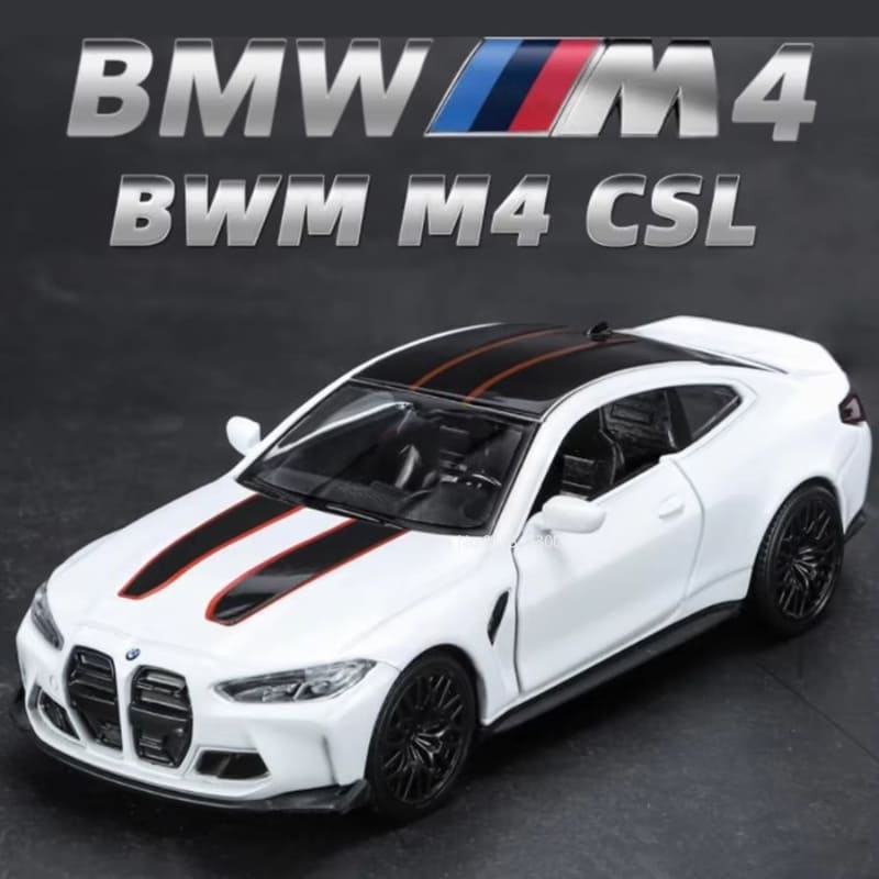1/36 BMW M4 CSL сплав игрушечная модель автомобиля высокая имитация металл подлинная дверь автомобиля может быть открыта и убрана функция мальчик подарок на день рождения коллекция дисплей