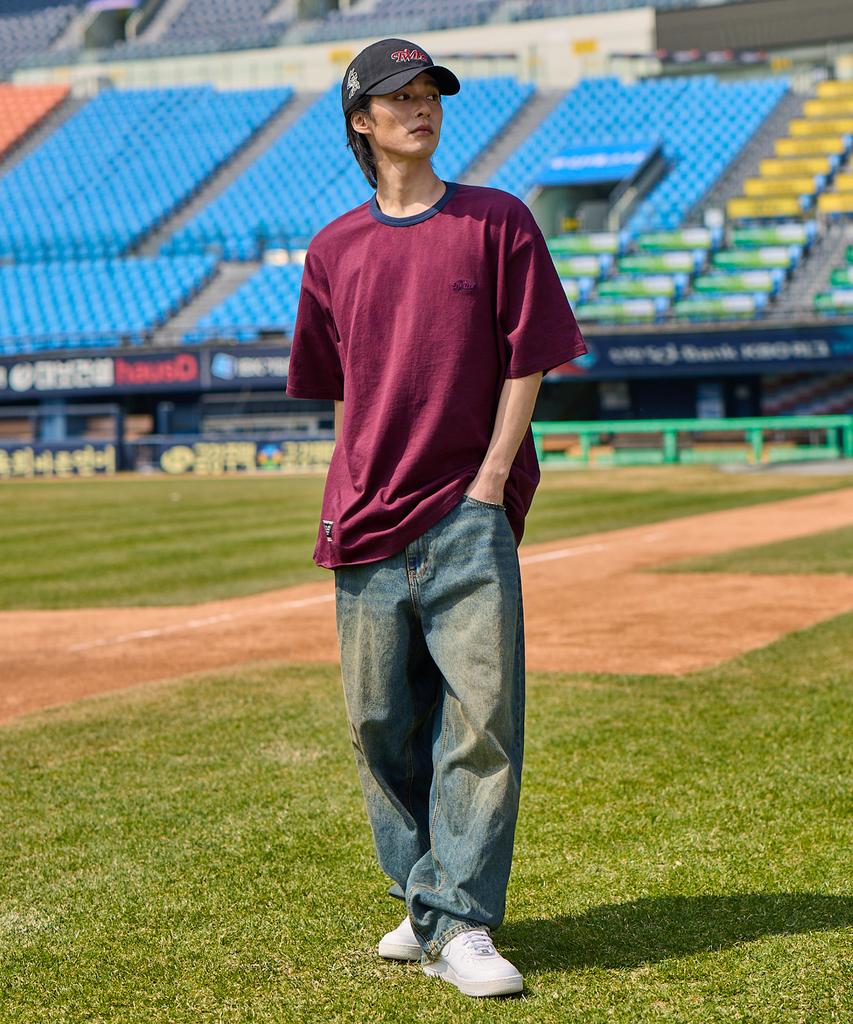 1993STUDIO [Lg Twins X 1993 Studio] Полосатая футболка_Красная