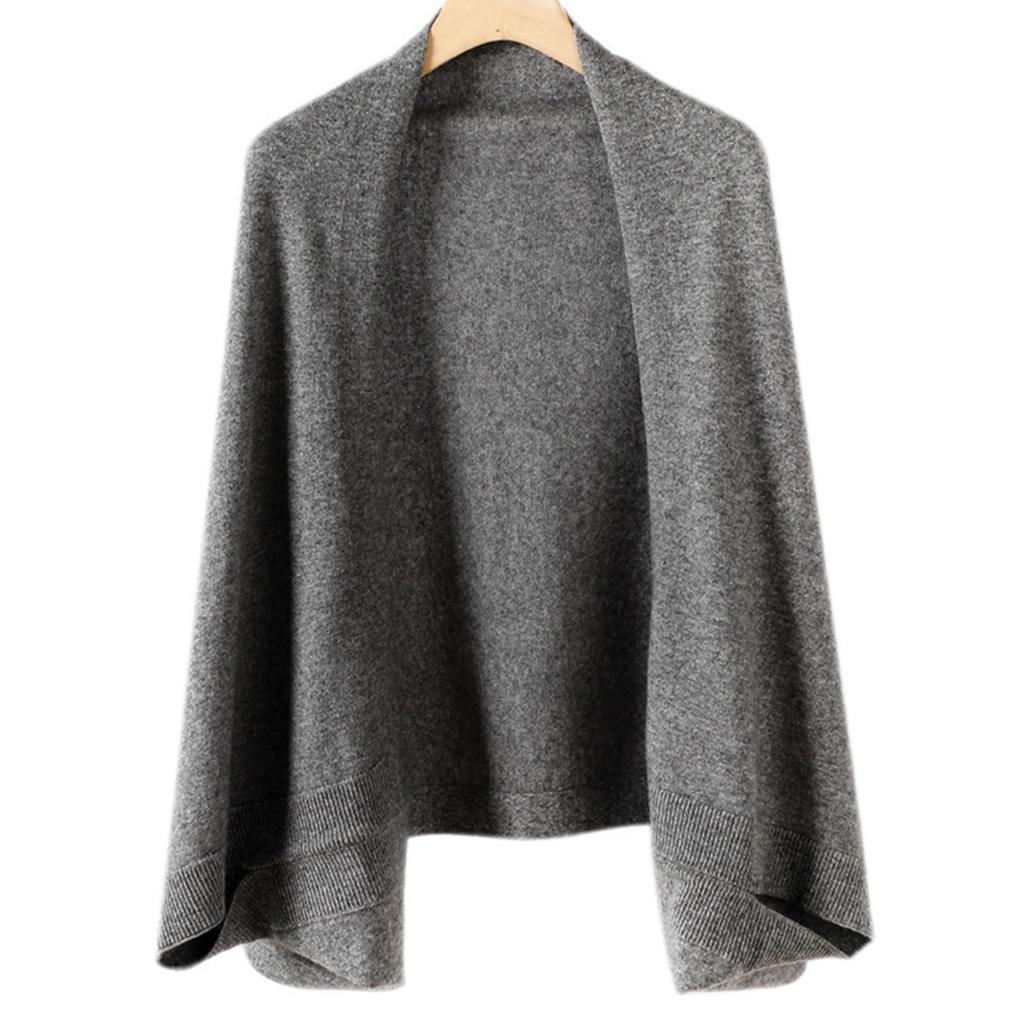 Ladies' Fashionable Cashmere Shawl Paired With Warm, Fashionable And Stylish High-end Knitted Cape Dual-use Scarf