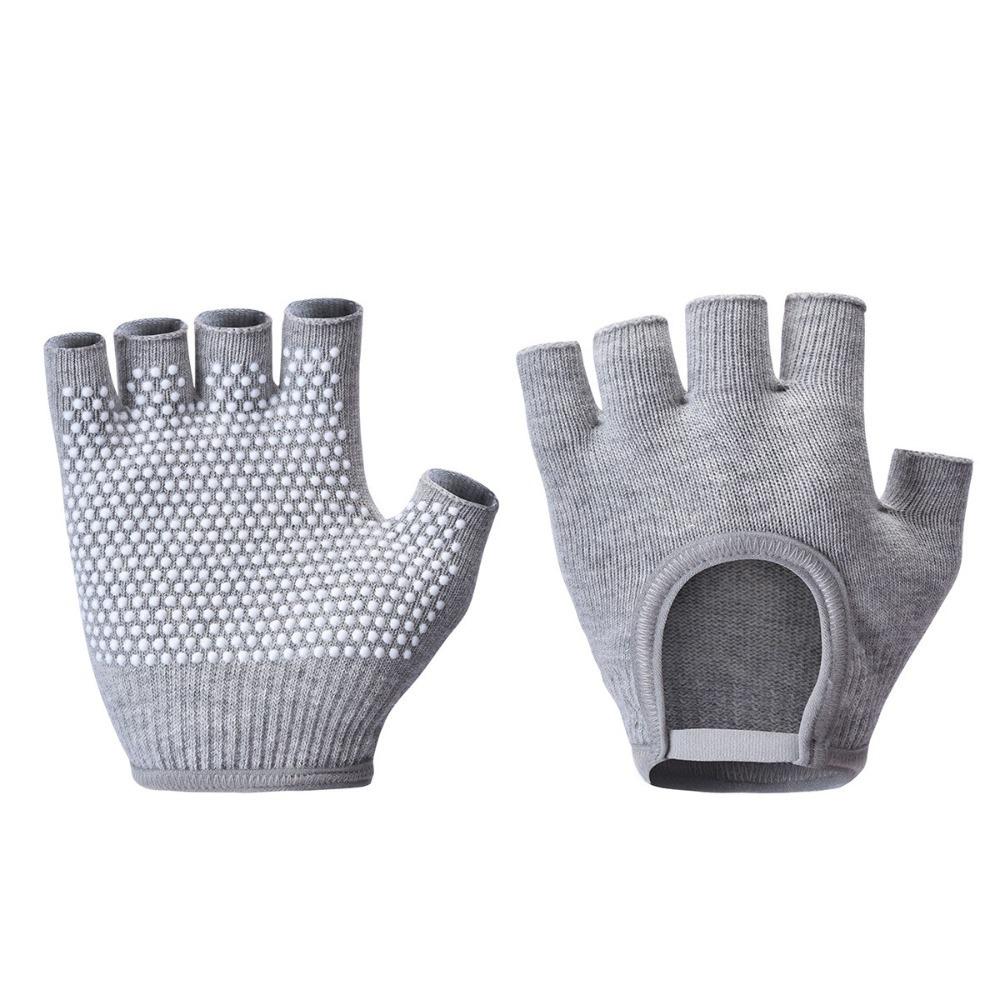 Breathable Half Finger Yoga Antislip Gloves Half Finger Pilates Sports Fishing Gloves Unisex