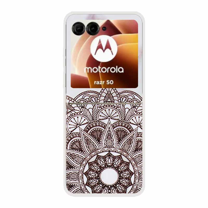 Чехол для Motorola Razr 50 Ultra Пластиковый Жесткий Окрашенный Мультяшный Прозрачная Задняя Крышка Чехол для Motorola Razr 50 5G Жесткий ПК Чехол 50