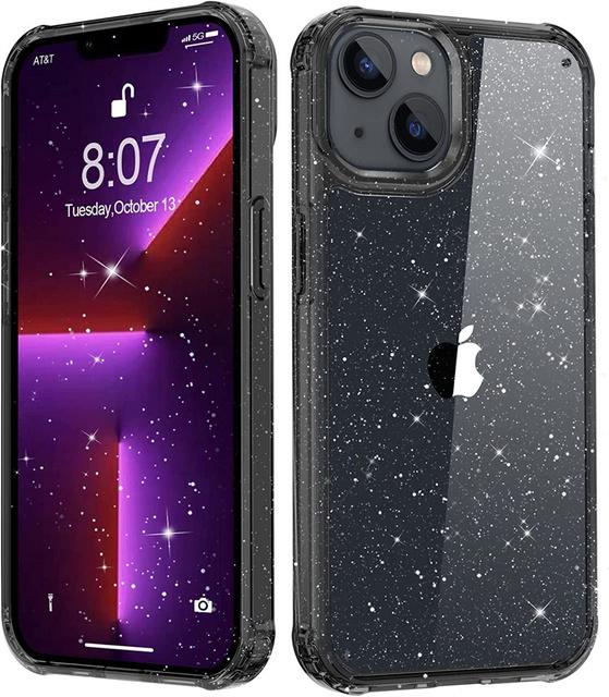 Чехлы для телефонов с блестящим порошком для Iphone 14 12 13 11 Pro Max XR Xr Xs Max 14plus Pro, прозрачная мягкая задняя крышка, принципиально