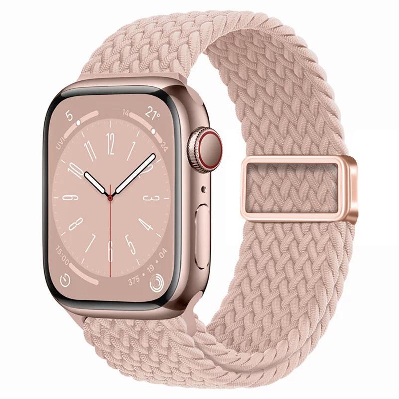 Совместимо с Apple Watch S10, iWatch 11, Xiaomi 9, Huawei; Нейлоновый ремешок с магнитной пряжкой "Радуга".