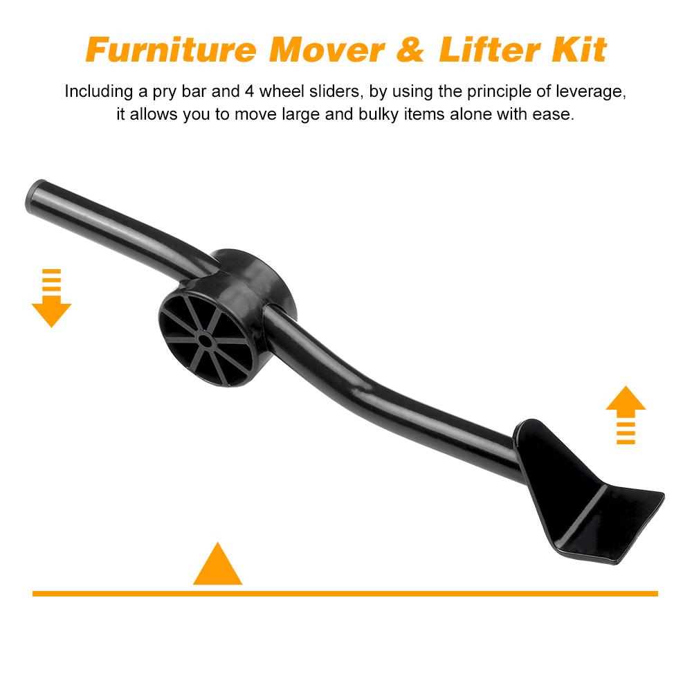 Комплект для перемещения тяжелой мебели Система перемещения роликового подъемника Easy Mover с 4 колесными ползунками