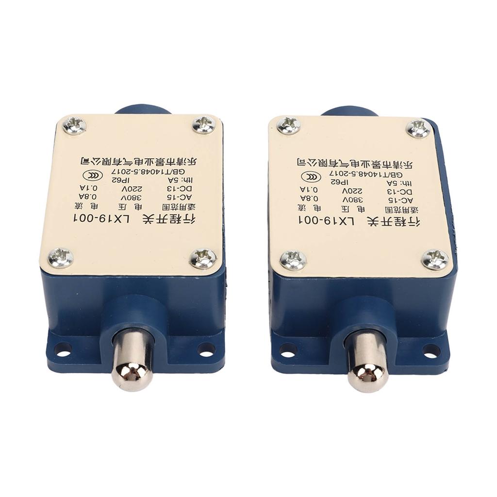 2Pcs Travel Switch LX19 001 AC380V DC 220V 5A Limit Switch Automatic Reset Overtravel Limit Switch